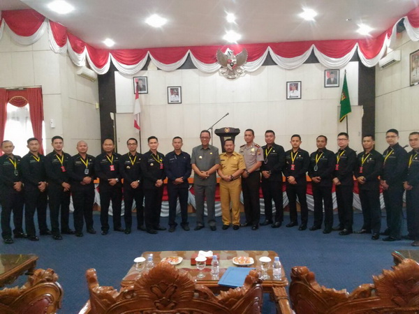 14 Pasis Sespimmen Polri Disambut Bupati Kampar